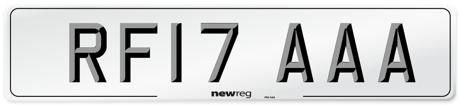 RF17 AAA Number Plate from New Reg